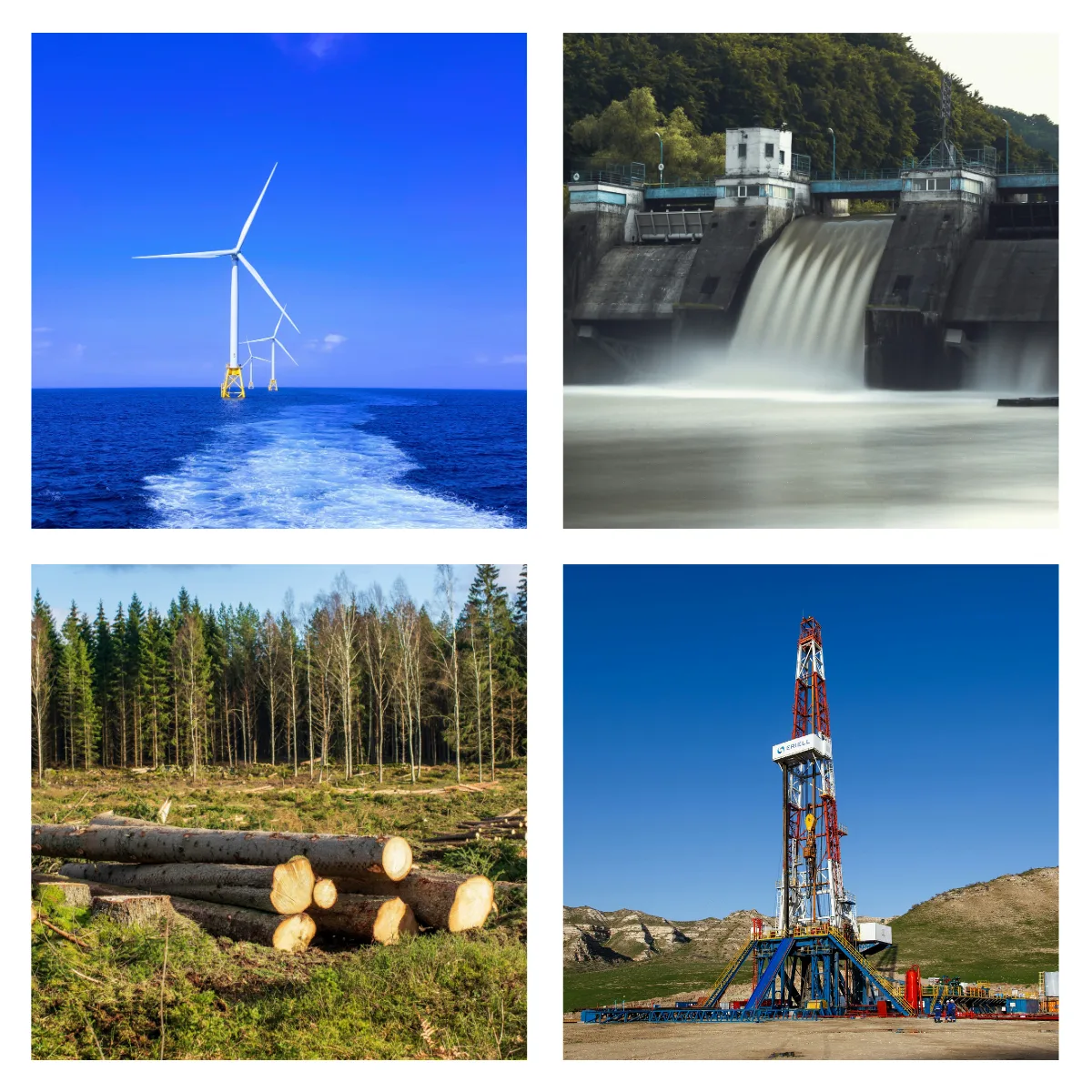 Übersicht und Einteilung von primären und sekundären Energieträgern in stoffgebundene und nicht-stoffgebundene Formen.